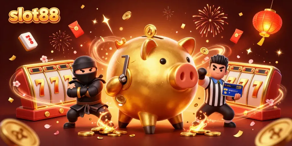 Engage in exciting slot88 gaming action featuring thrilling 3D characters and vibrant casino elements.