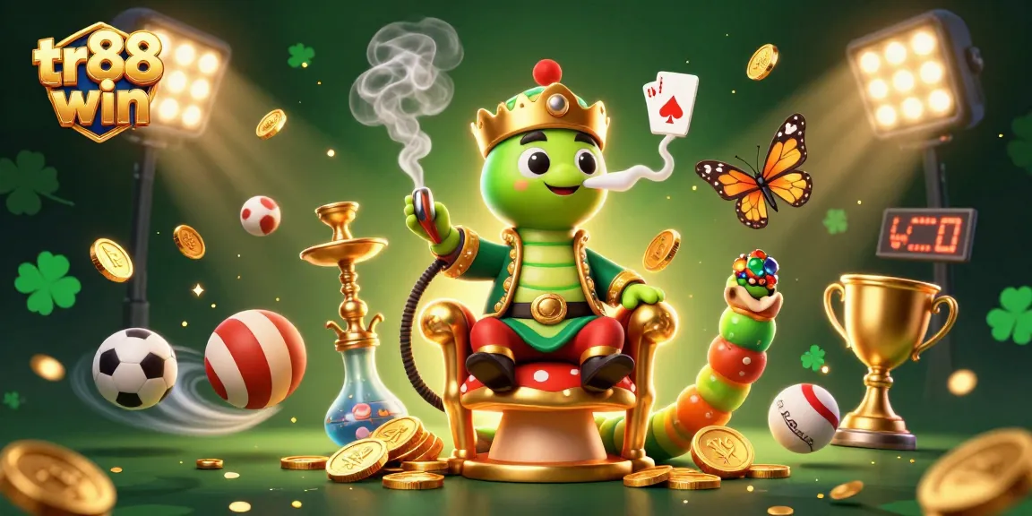 Experience thrilling wins with tr88 win in a vibrant 3D casino illustration featuring energetic gaming elements.