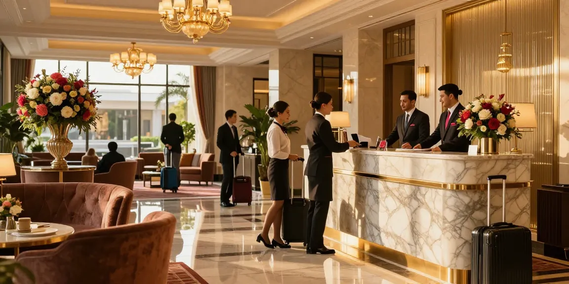 A stunning view of the Carter Hotel lobby showcasing luxury and comfort with warm lighting and elegant decor, perfect for rokok88 login users.