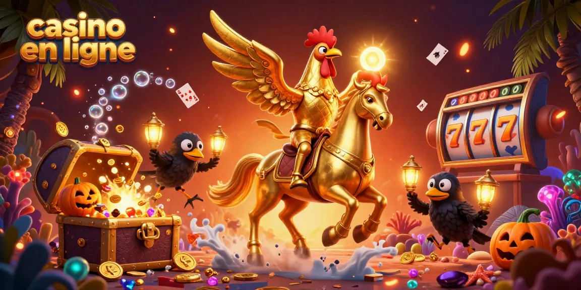 Découvrez l'univers du casino en ligne avec une illustration riche en détails et en couleurs.