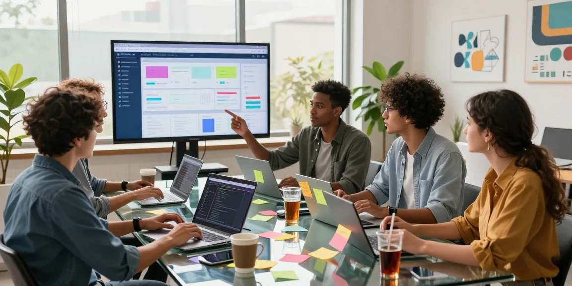 Team collaboration around the digital workspace showcasing the features of 纸飞机官网 in action.