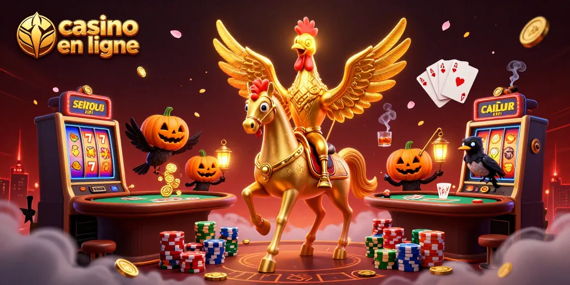 Jouez dans un casino en ligne captivant avec des machines à sous colorées et des personnages fantastiques.