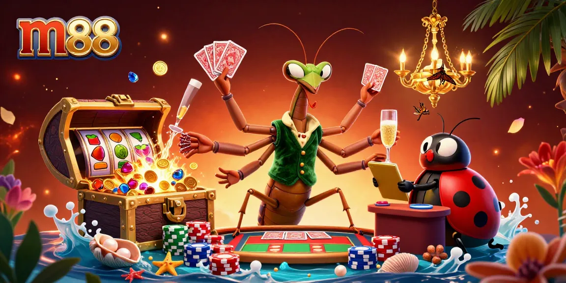 Experience thrilling online gaming at m88 with dynamic card shuffling and vibrant casino elements.