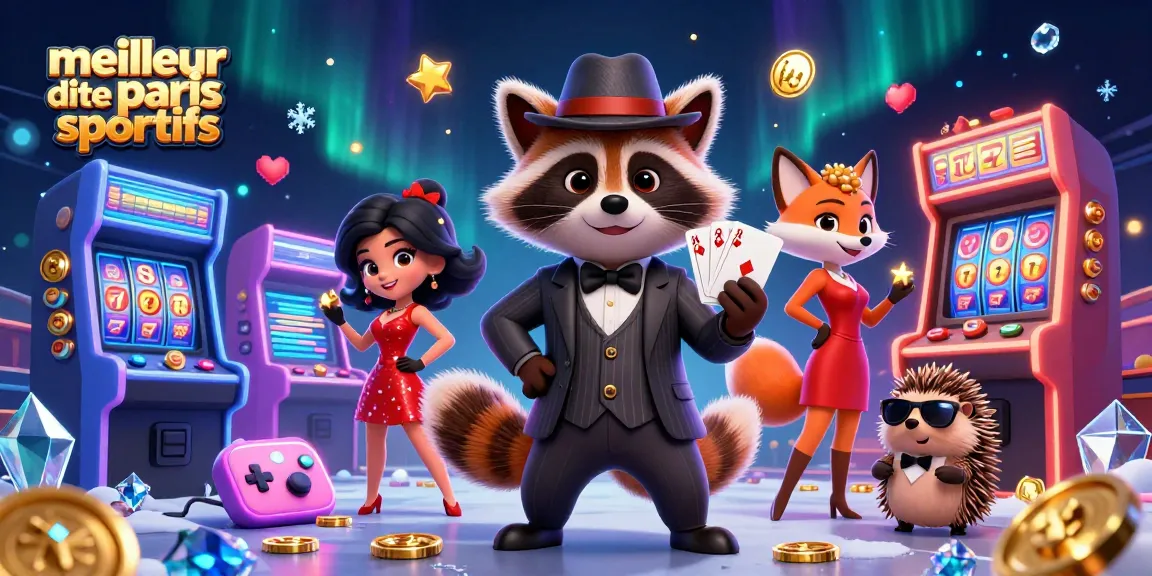 Jeux de paris sportifs sur le meilleur site de paris sportifs, avec personnages animés et éléments de casino.