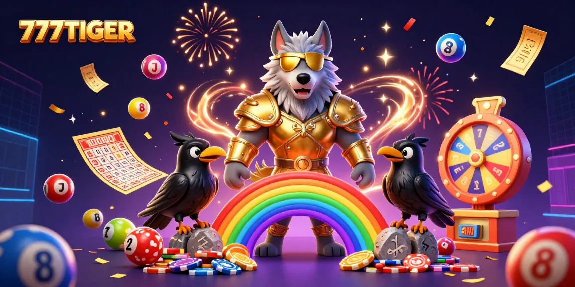 Engage with 777TIGER's thrilling casino games in a vibrant 3D illustration filled with excitement.
