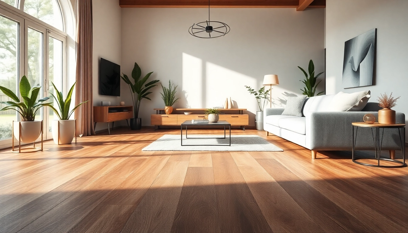 Showcasing waterproof vinyl flooring with rich textures in a modern living setting.