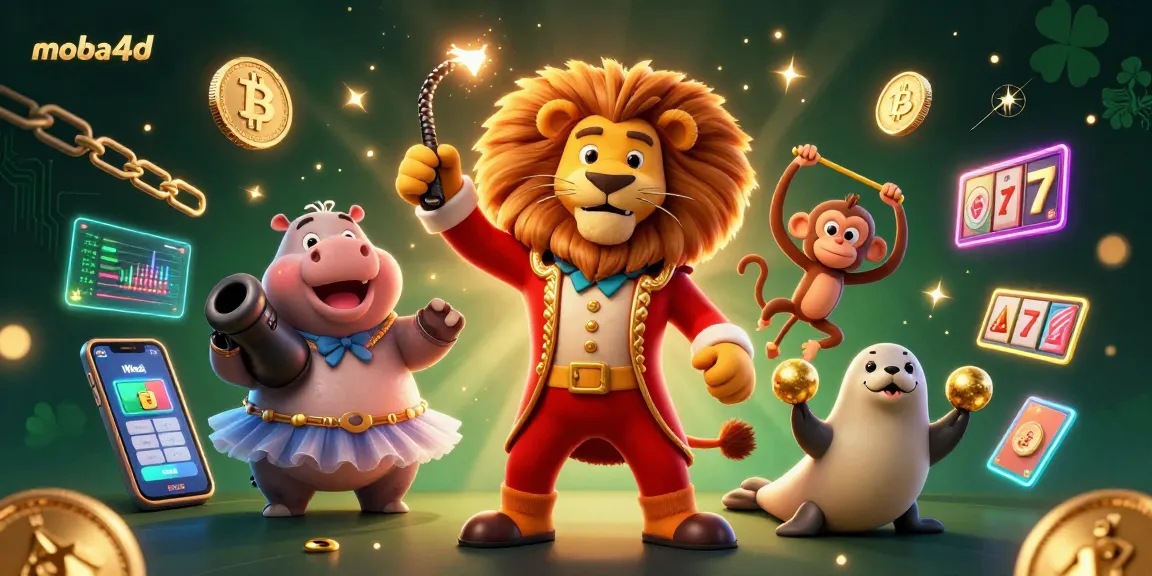 Experience moba4d with a dynamic scene featuring vibrant characters and slot gaming elements