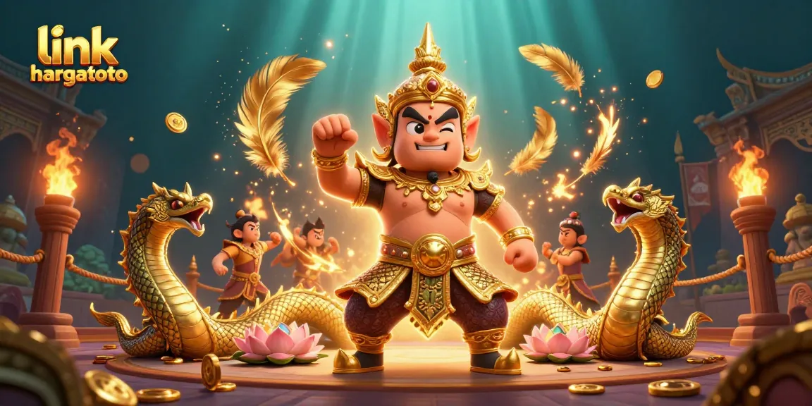 Engage with link hargatoto in a vibrant, dynamic 3D casino scene filled with spectacular gaming elements.
