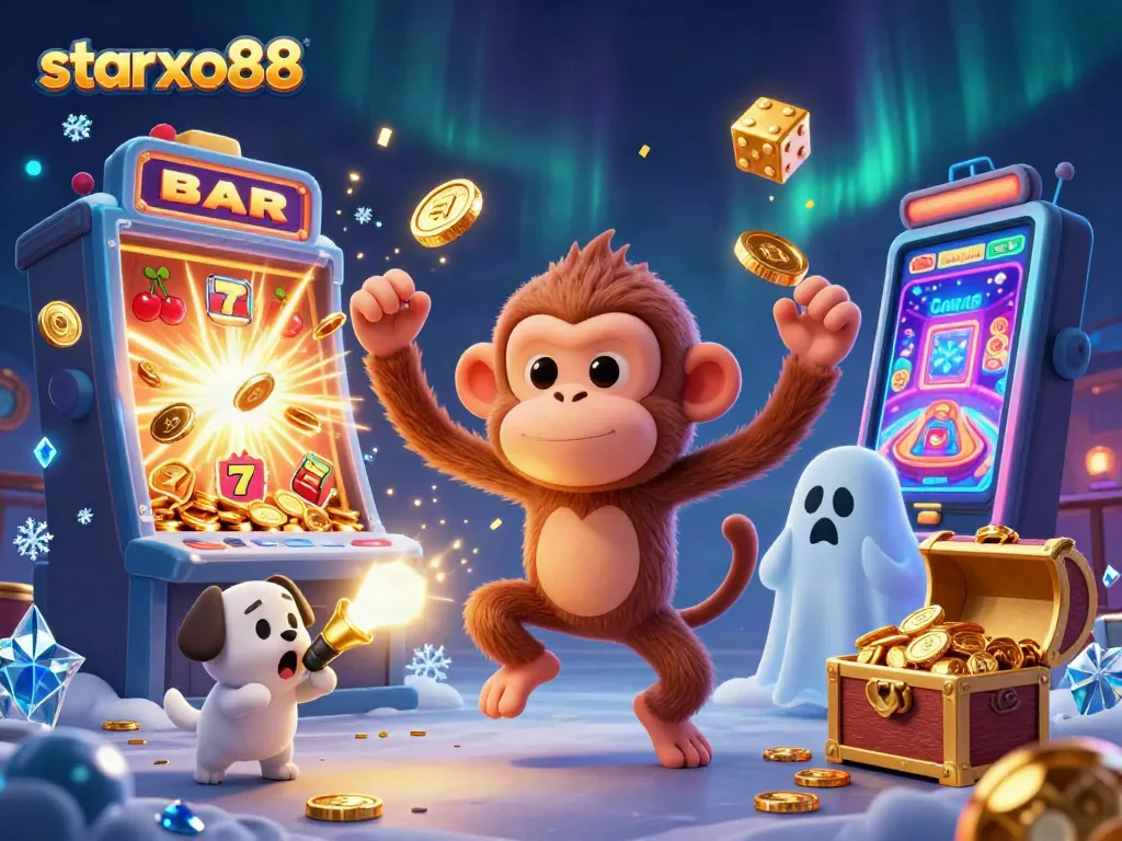 Engage with starxo88 through vibrant 3D gaming elements and playful casino characters.