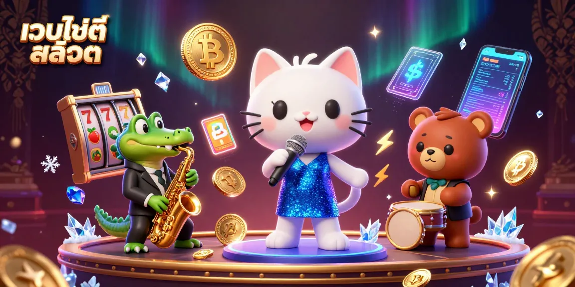 Enjoy exciting slot games at เว็บไซต์สล็อต featuring dynamic 3D characters in an engaging casino scene.