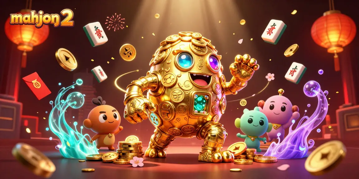 Experience thrilling gameplay with mahjong 2 as golden golems, tiles, and vibrant symbols explode in action.