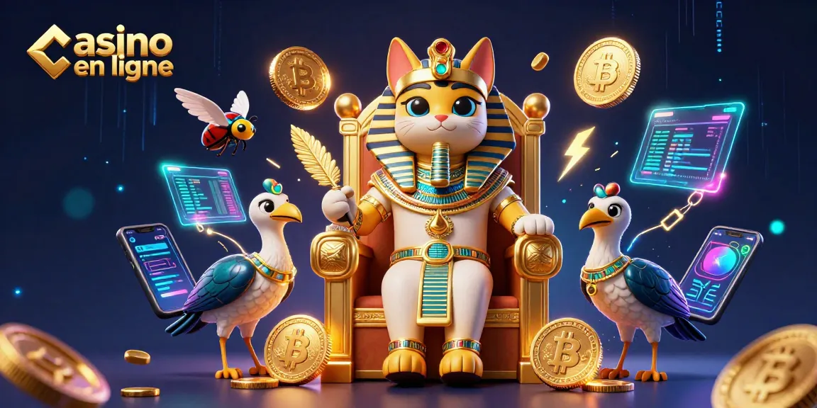 Découvrez le casino en ligne avec des jeux palpitants et un pharaon égyptien en 3D.