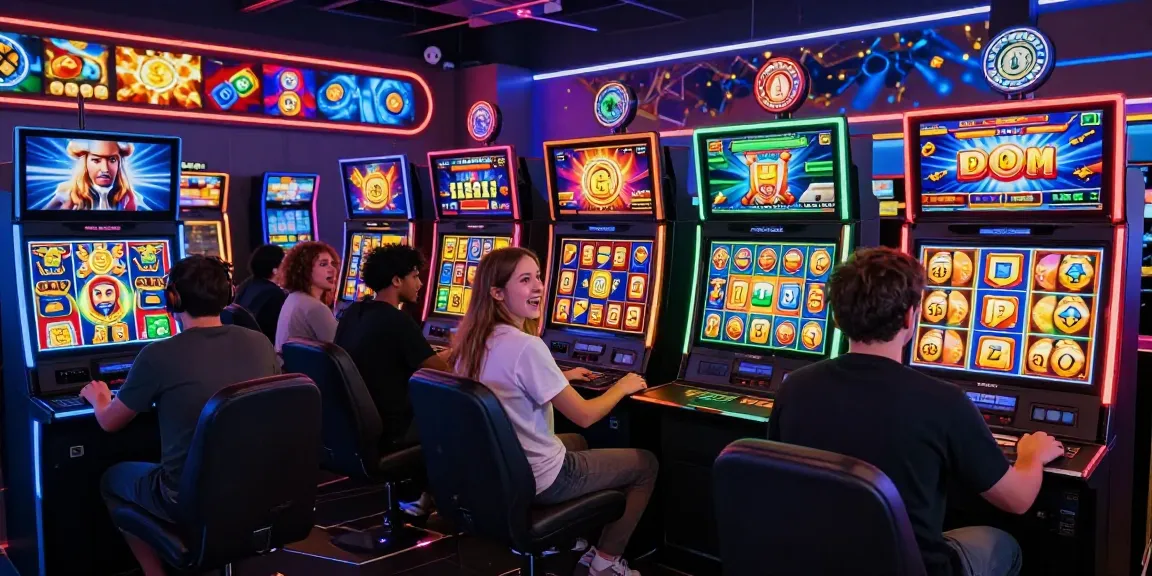 slot depo 5000 online gaming scene with players enjoying dynamic slot machines