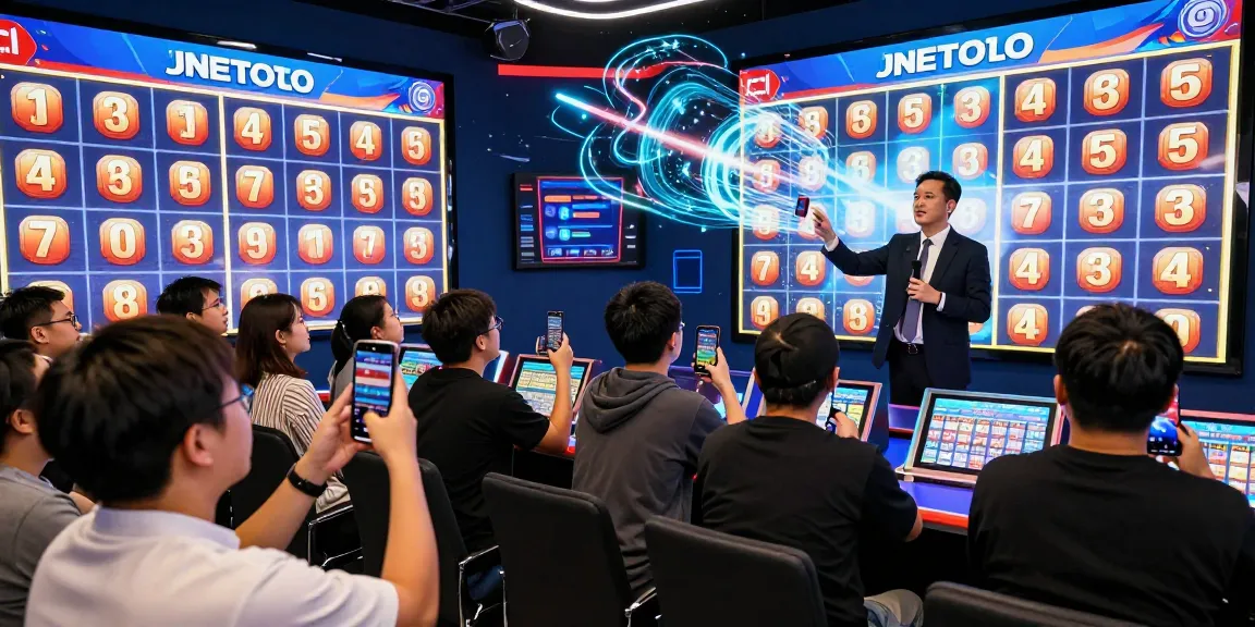 JNETOTO live draw scene showcasing players engaged with 4D lottery results in a vibrant gaming venue.