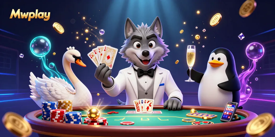 Experience thrilling gaming action with Mwplay's captivating 3D casino illustration showcasing exciting game elements.