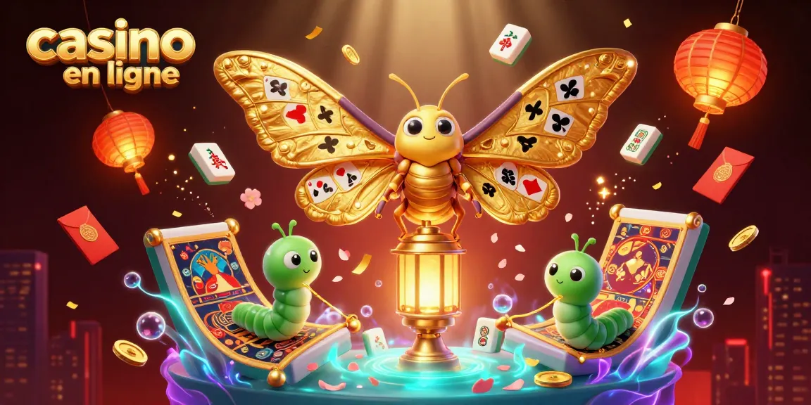 Découvrez les jeux passionnants sur un casino en ligne entouré de motifs dorés et de lanternes chinoises.