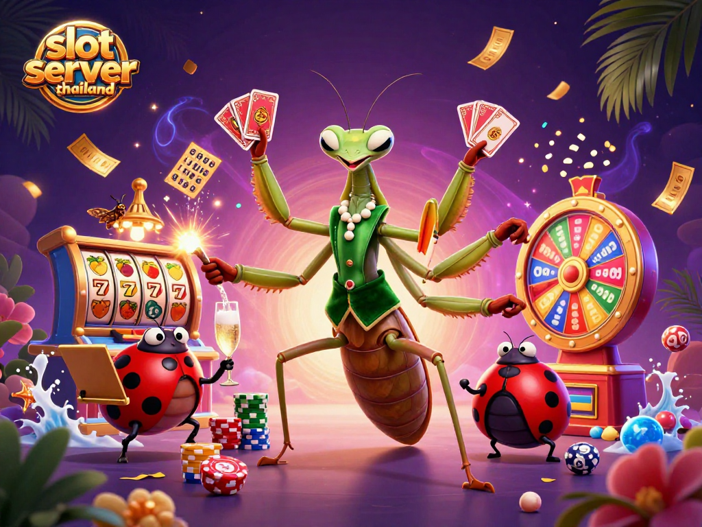 Experience the excitement of slot server thailand with dynamic, colorful casino elements and characters.