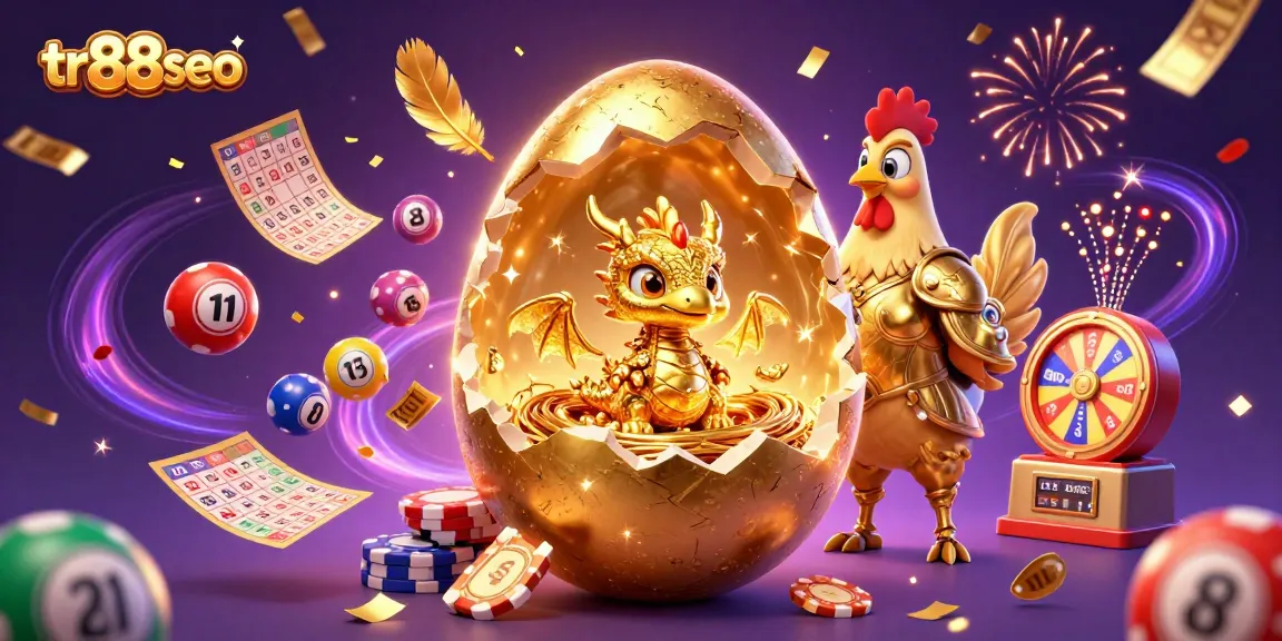 Experience the excitement of tr88seo with dynamic casino elements, showcasing a golden dragon and thrilling games.