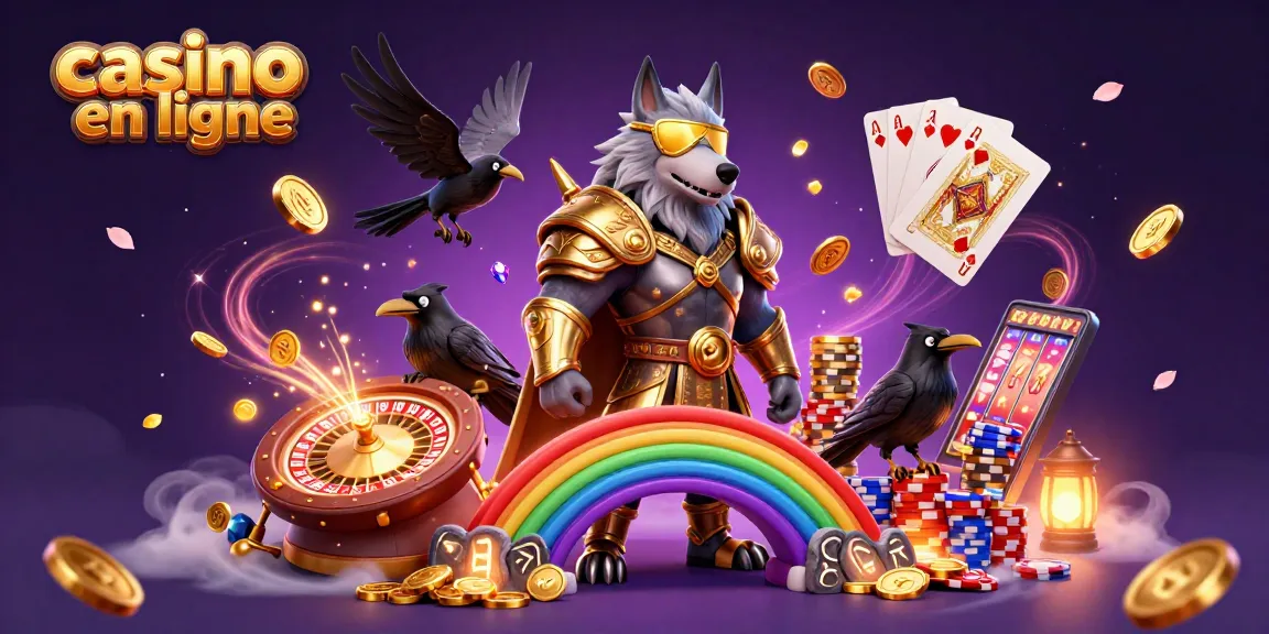 Casino en ligne vif et dynamique avec des personnages de mythologie norroise et des éléments de jeux de hasard éclaboussés