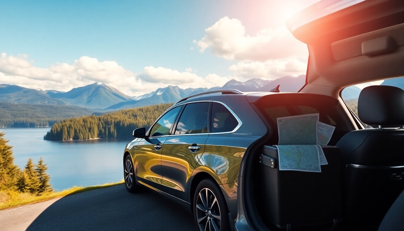 Experience seamless seattle to vancouver car service with a professional vehicle on a scenic route.