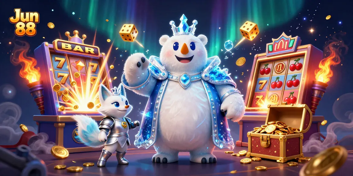 Win big at Jun 88 with exciting slots and vibrant gaming action in a captivating scene.