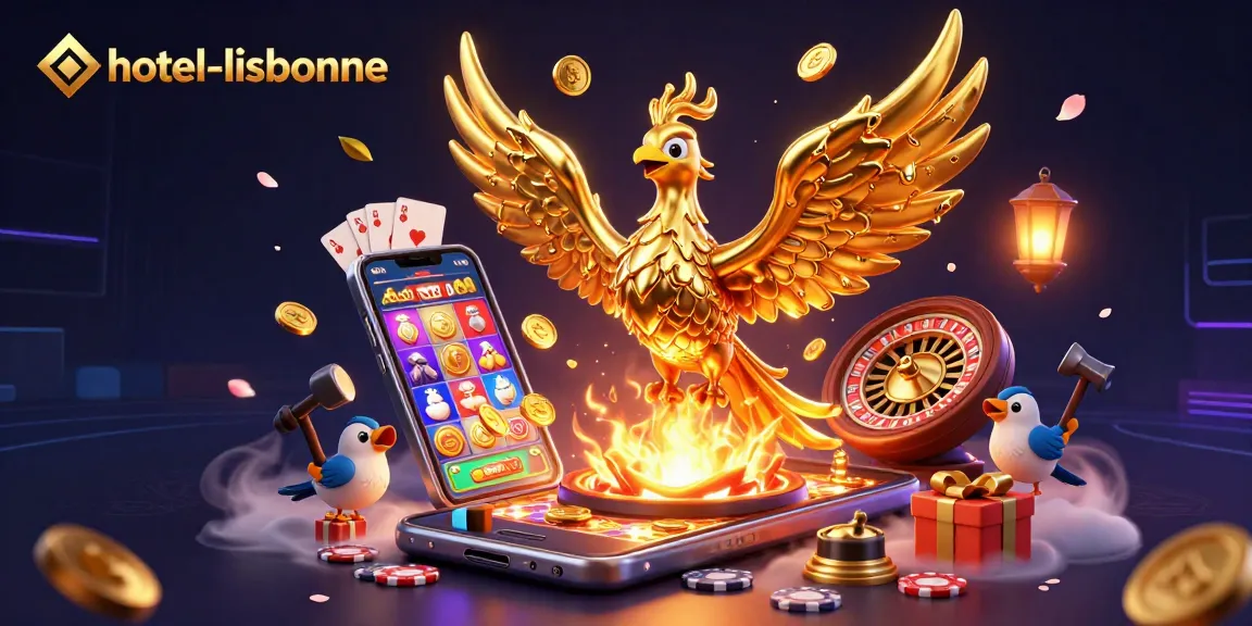 Experience thrilling gaming at hotel-lisbonne with captivating slot games alongside vibrant animated characters.