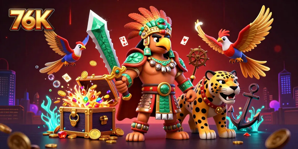 Experience thrilling gameplay with 76K as you dive into colorful treasures and dynamic casino elements.