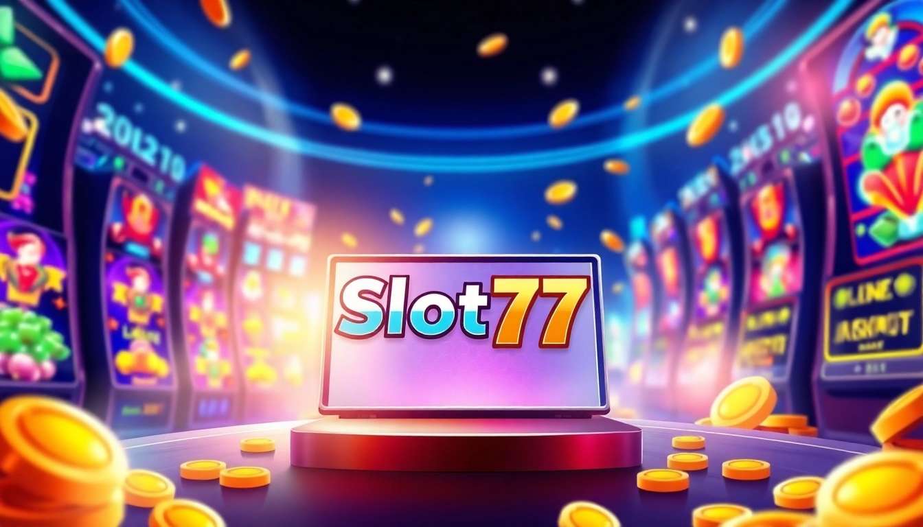 Main features of Slot77 gambling games with vibrant graphics and engaging gameplay.