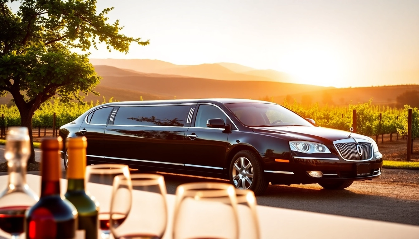 Enjoy a luxurious winery limo service experience at beautiful vineyard settings.