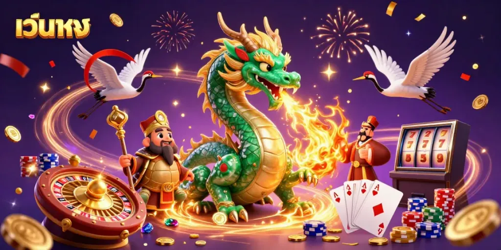 Experience thrilling wins at เว็บตรง casino, highlighted by dynamic characters and vibrant game elements.