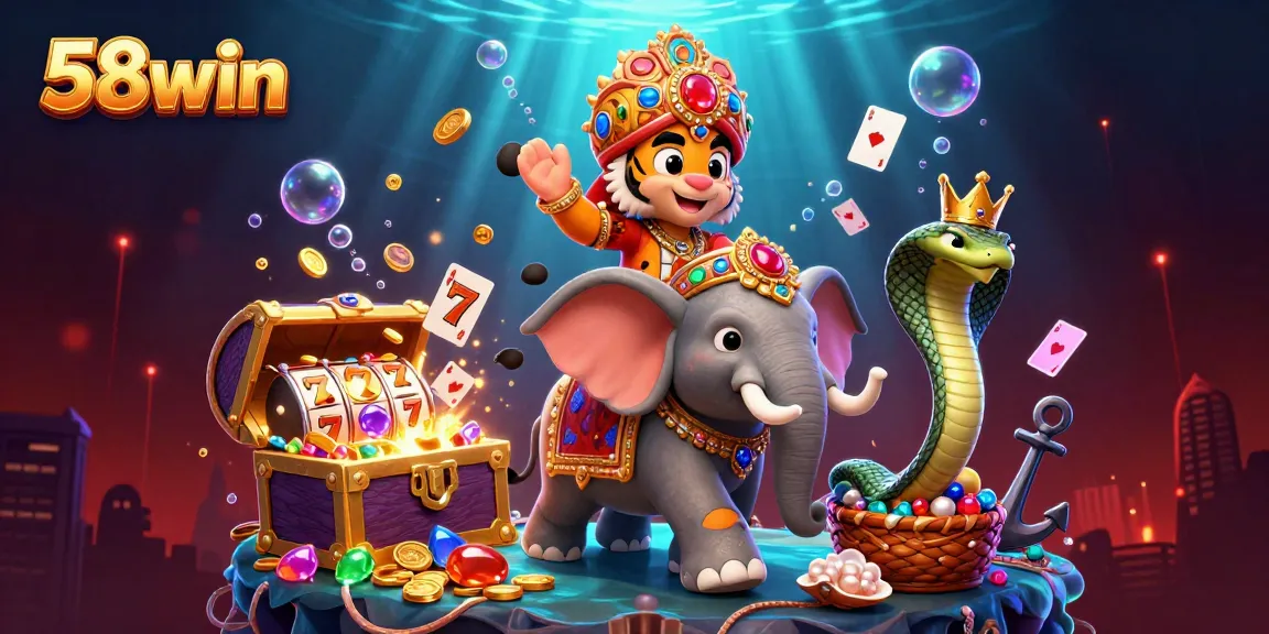 Experience the thrill of winning at 58win with slots and dynamic casino elements in stunning 3D.