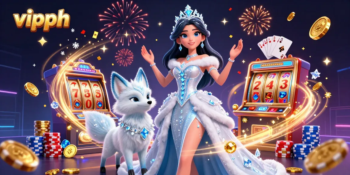 Experience the thrill of winning at vipph with a dazzling 3D illustration featuring a vibrant casino scene.