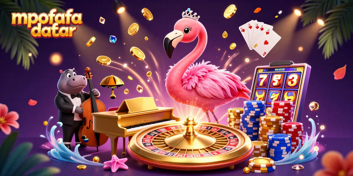 Engage in thrilling gameplay with mpofafa daftar, featuring vibrant casino characters and dynamic elements.