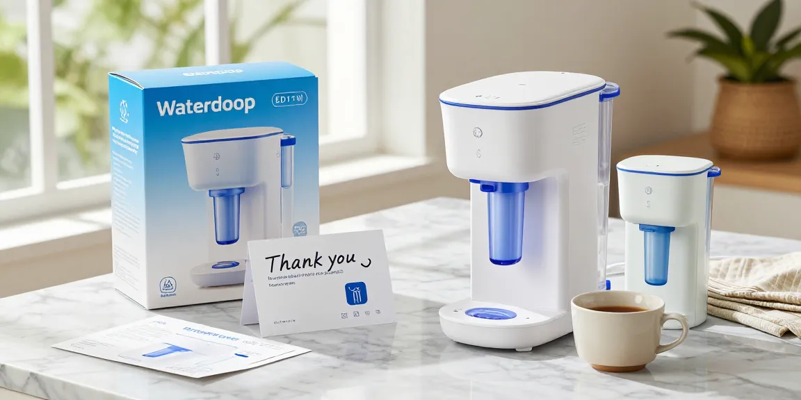 Waterdrop ED11W Rechargeable Water Filter Dispenser displayed in a product review for online shopping insights.