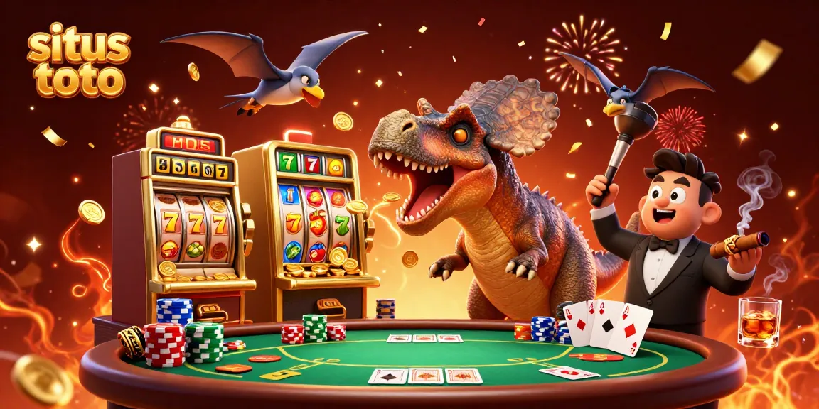 Slot jackpot situs toto yang menarik dengan efek dinamis dan karakter penuh warna.