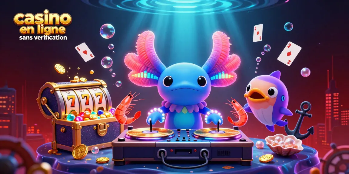 Jouez au casino en ligne sans vérification avec des machines à sous colorées et des personnages animés.