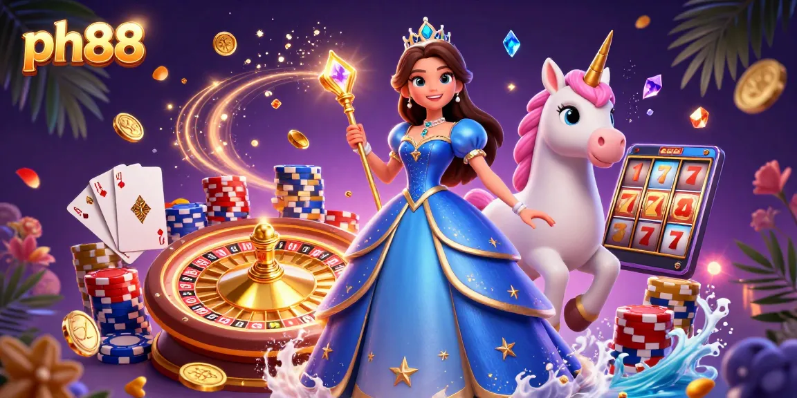Experience ph88's vibrant gaming scene with enchanting characters and dynamic casino elements.