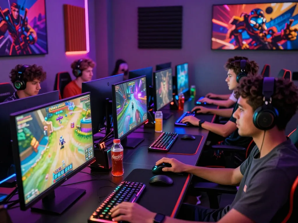 Exciting online gaming session with players engaged at vibrant setups exploring MM88.