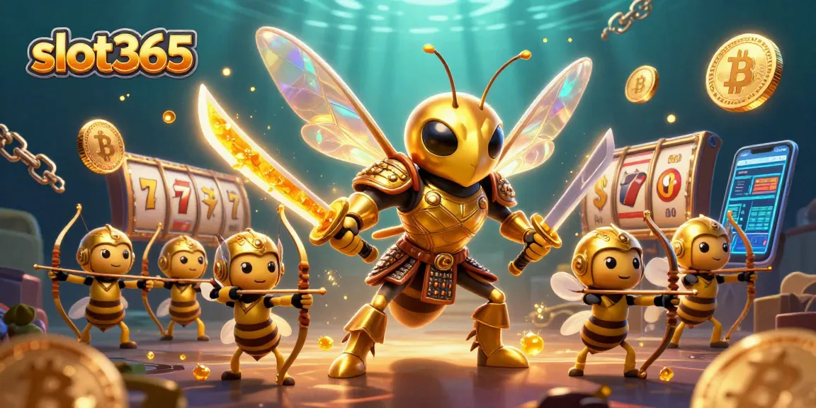 Engage in thrilling gameplay at slot365 with a vibrant 3D illustration capturing dynamic characters and casino elements.