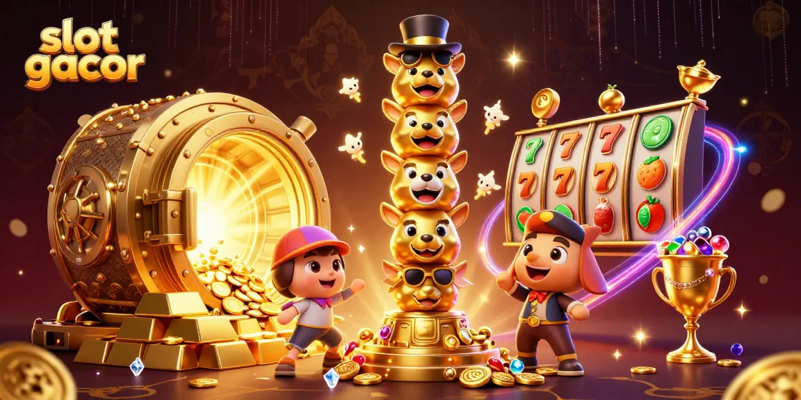 Slot gacor menyajikan ilustrasi kasino menarik dengan elemen jackpot dan karakter 3D yang menghibur.