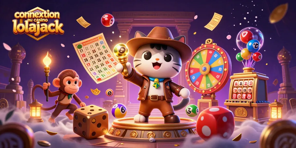 Engage in the thrill of gaming with connexion au casino lolajack, surrounded by vibrant lottery elements and rich visuals.