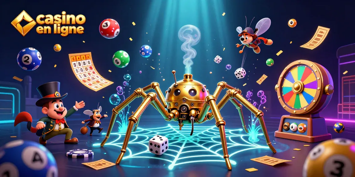 Profitez des jeux captivants sur casino en ligne avec une image d'illustration animée dynamique.