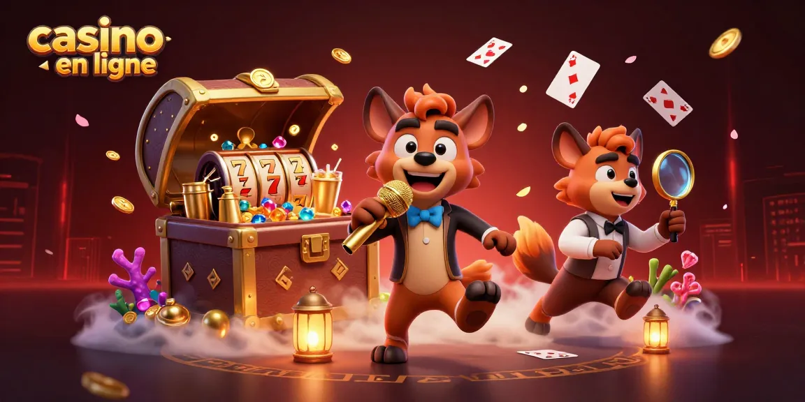 Jouez dans un casino en ligne ludique avec des hyènes animées à des jeux colorés et dynamiques.