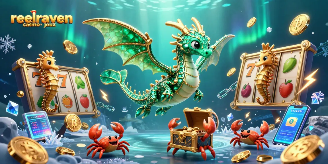 Jouez aux jeux de reelraven casino avec une scène dynamique de dragon et trésors.