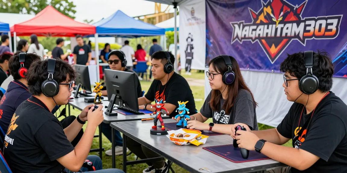 Nagahitam303 gaming community gathering discussing strategies and gear.