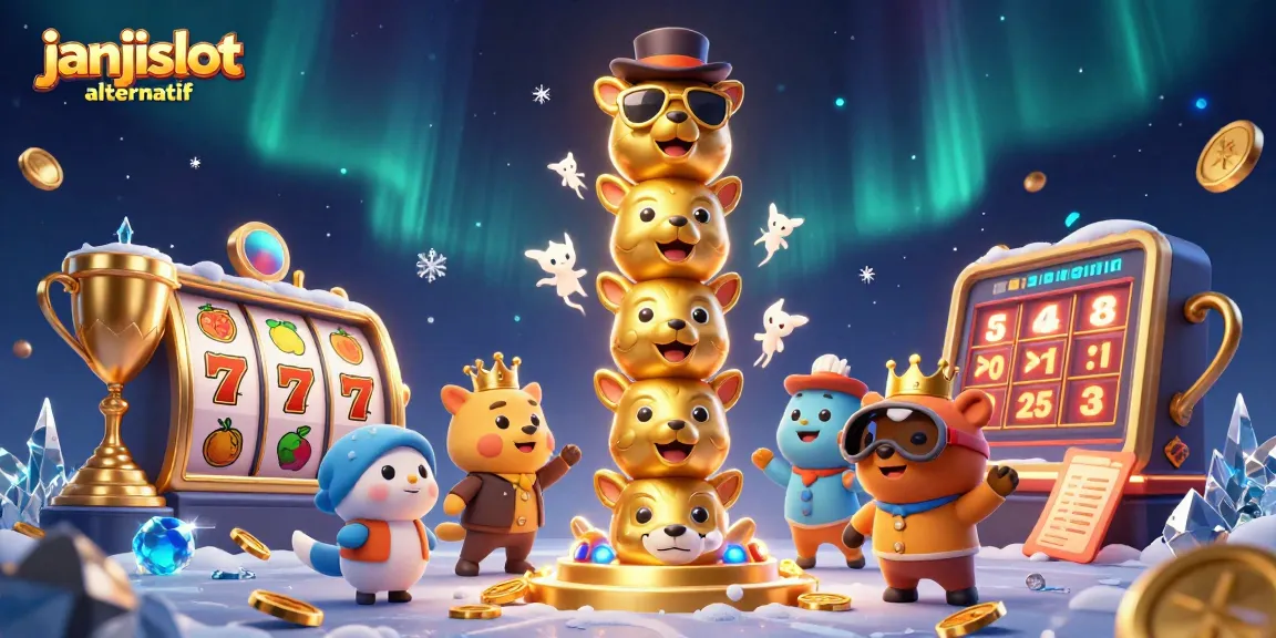 Play thrilling games with janjislot alternatif featuring a vibrant 3D totem and dynamic slot elements.
